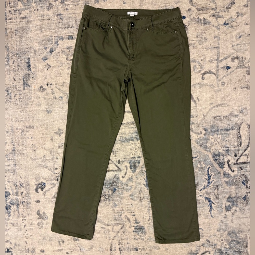 J. Jill Olive Green Lived In Chino Pants